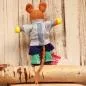 Preview: Stofftier Maus mit Hose und Hemd
